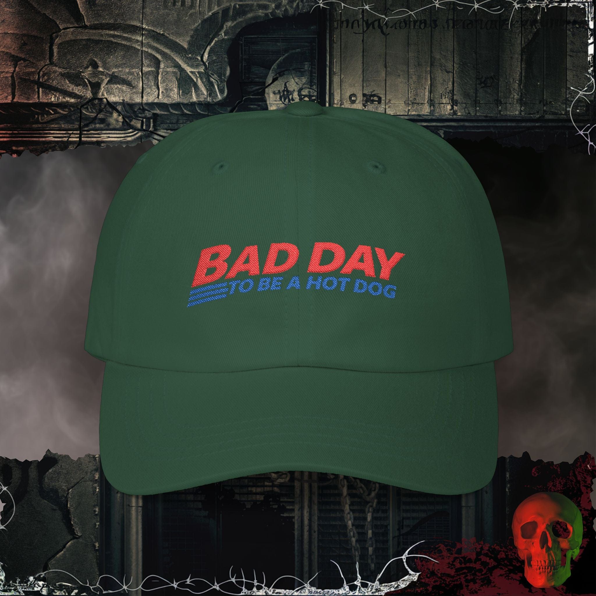 Hats Spruce / One size Bad Day to be a Hotdog Embroidered Hat