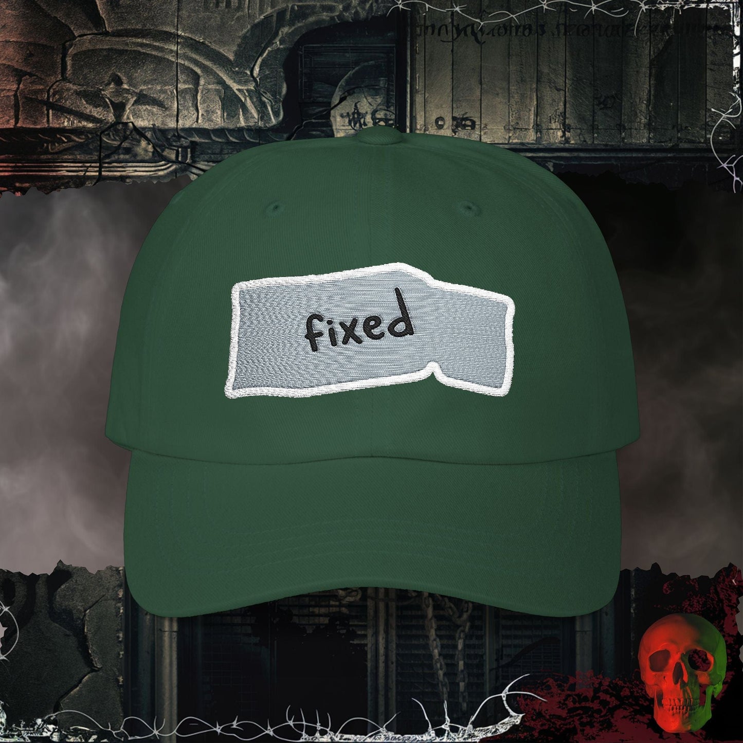 Hats Spruce / One size Held Together, It's Fixed Embroidered Hat