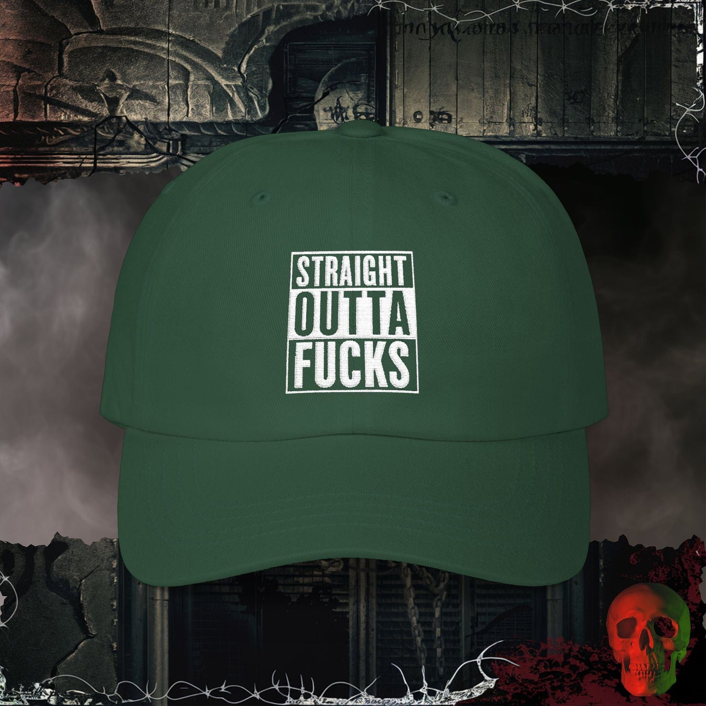 Hats Spruce / One size Straight Out of F's Embroidered Hat