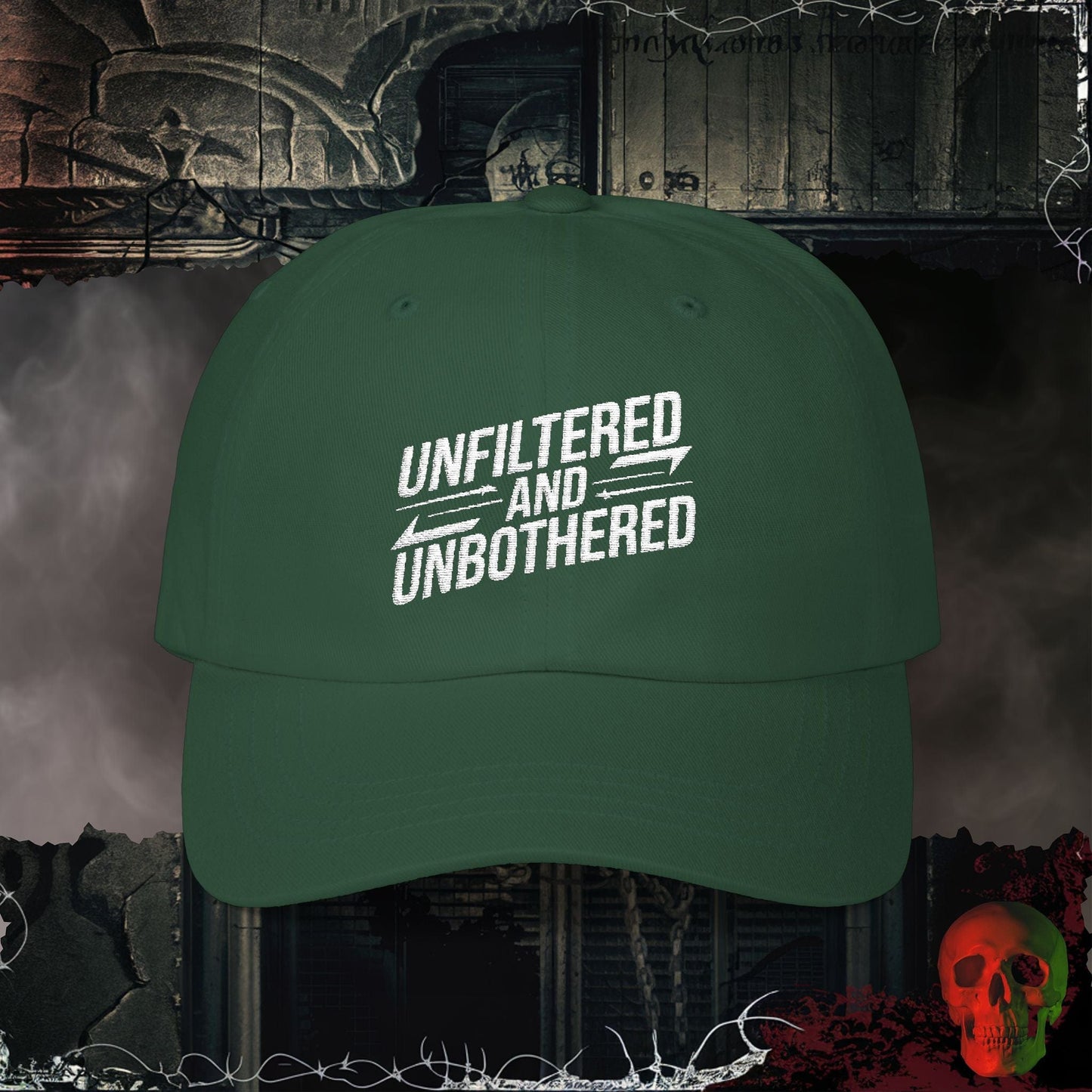 Hats Spruce / One size Unfiltered, Unbothered Embroidered Hat