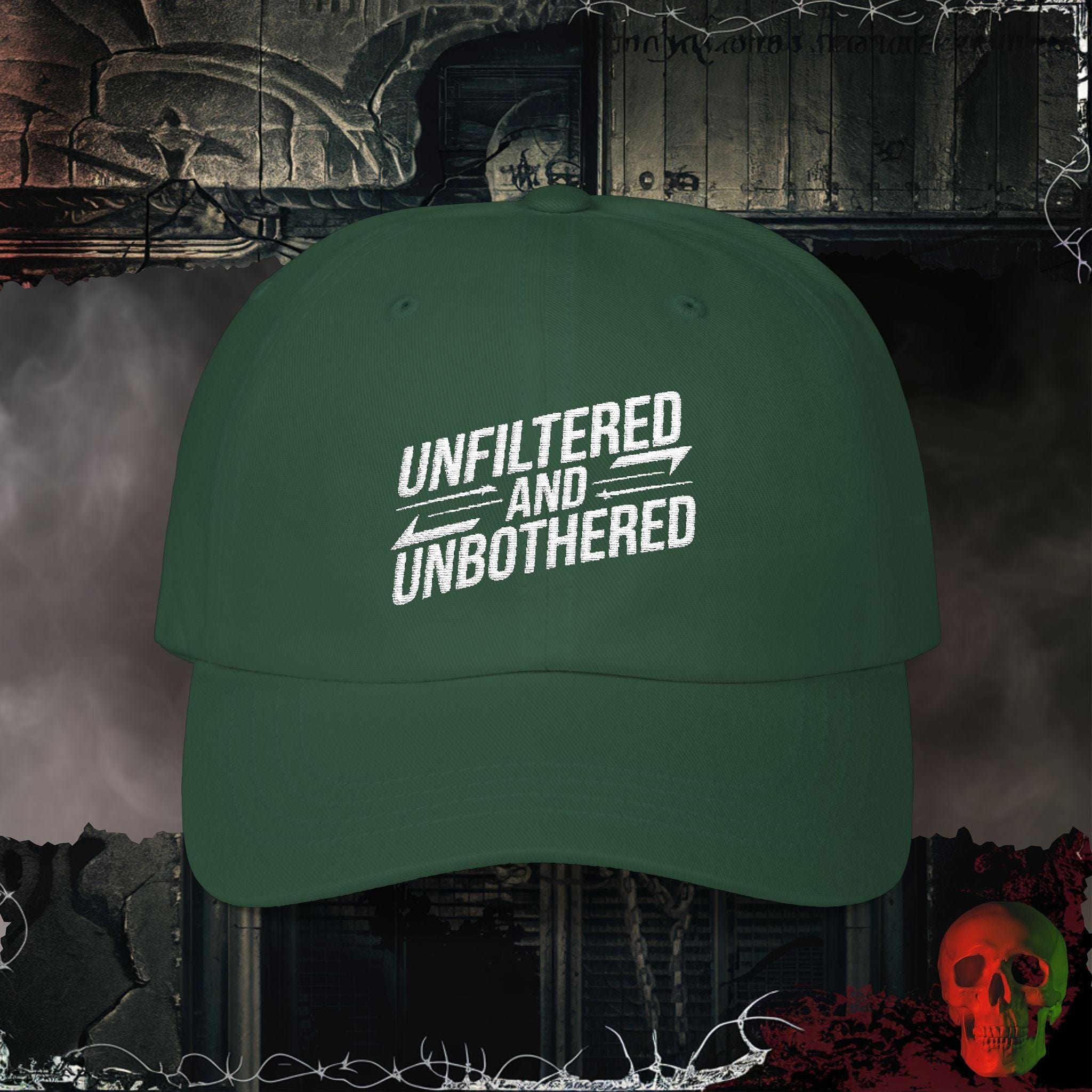 Hats Spruce / One size Unfiltered, Unbothered Embroidered Hat