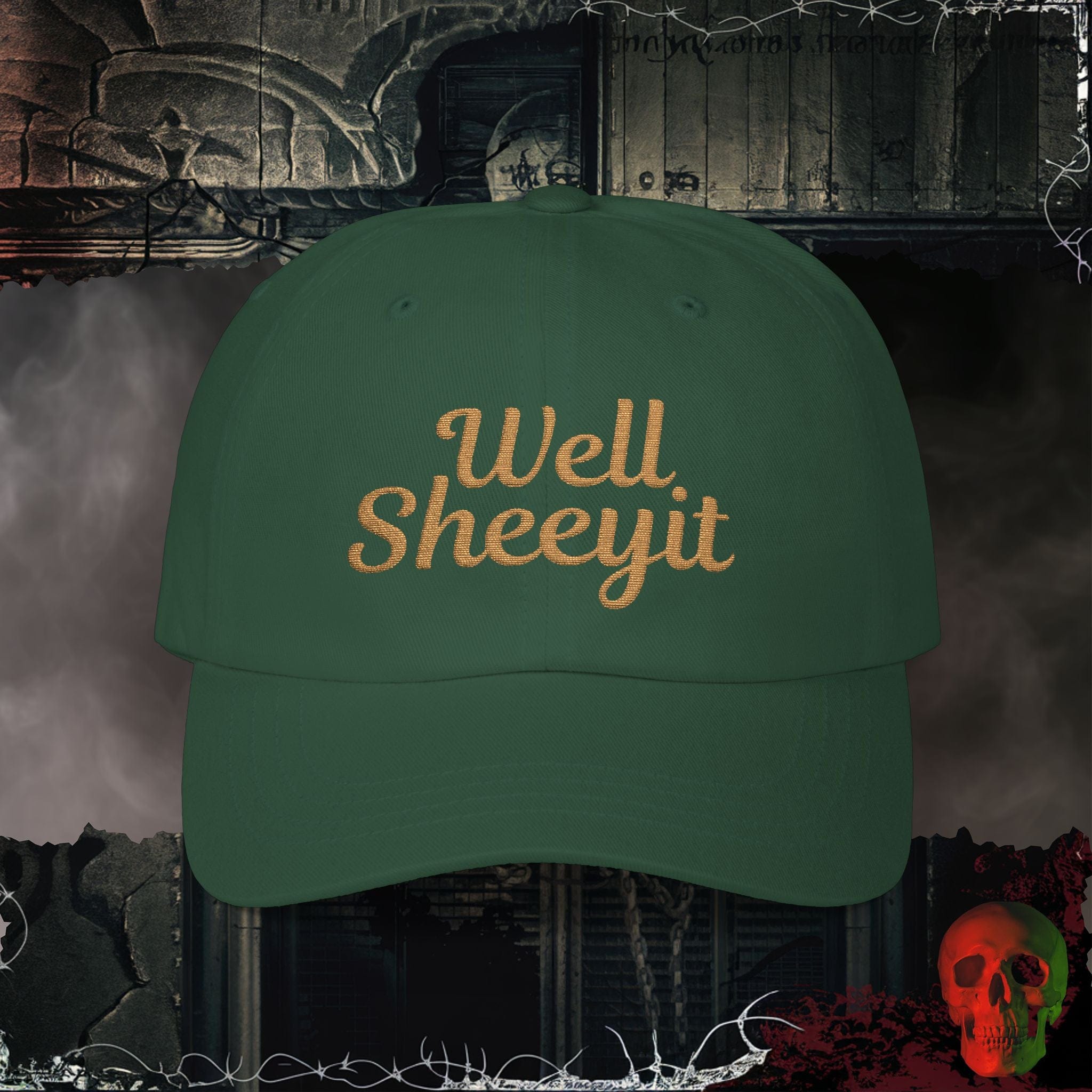 Hats Spruce / One size Well Sheeyit Embroidered Hat