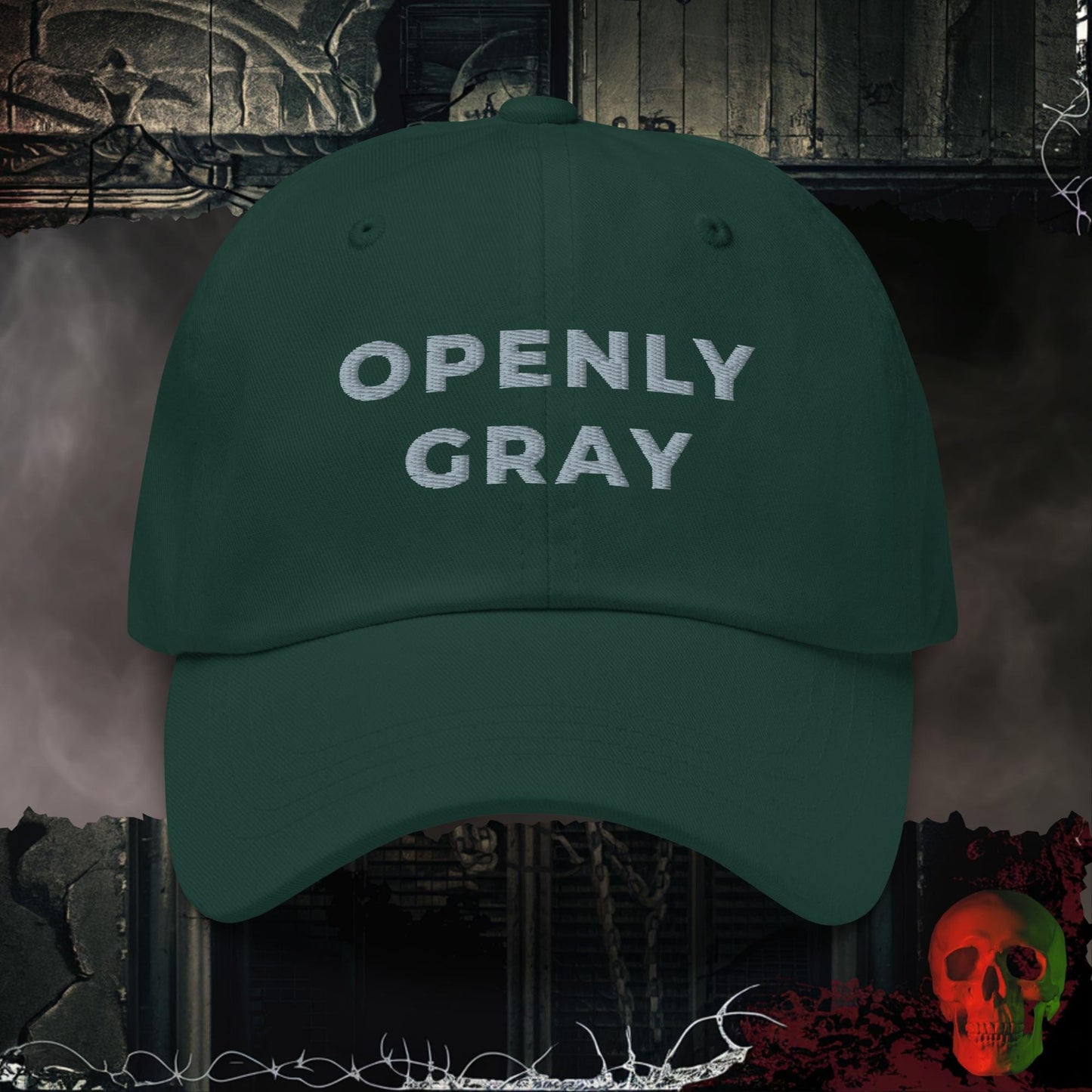 Hats Spruce Openly Gray Embroidered Hat
