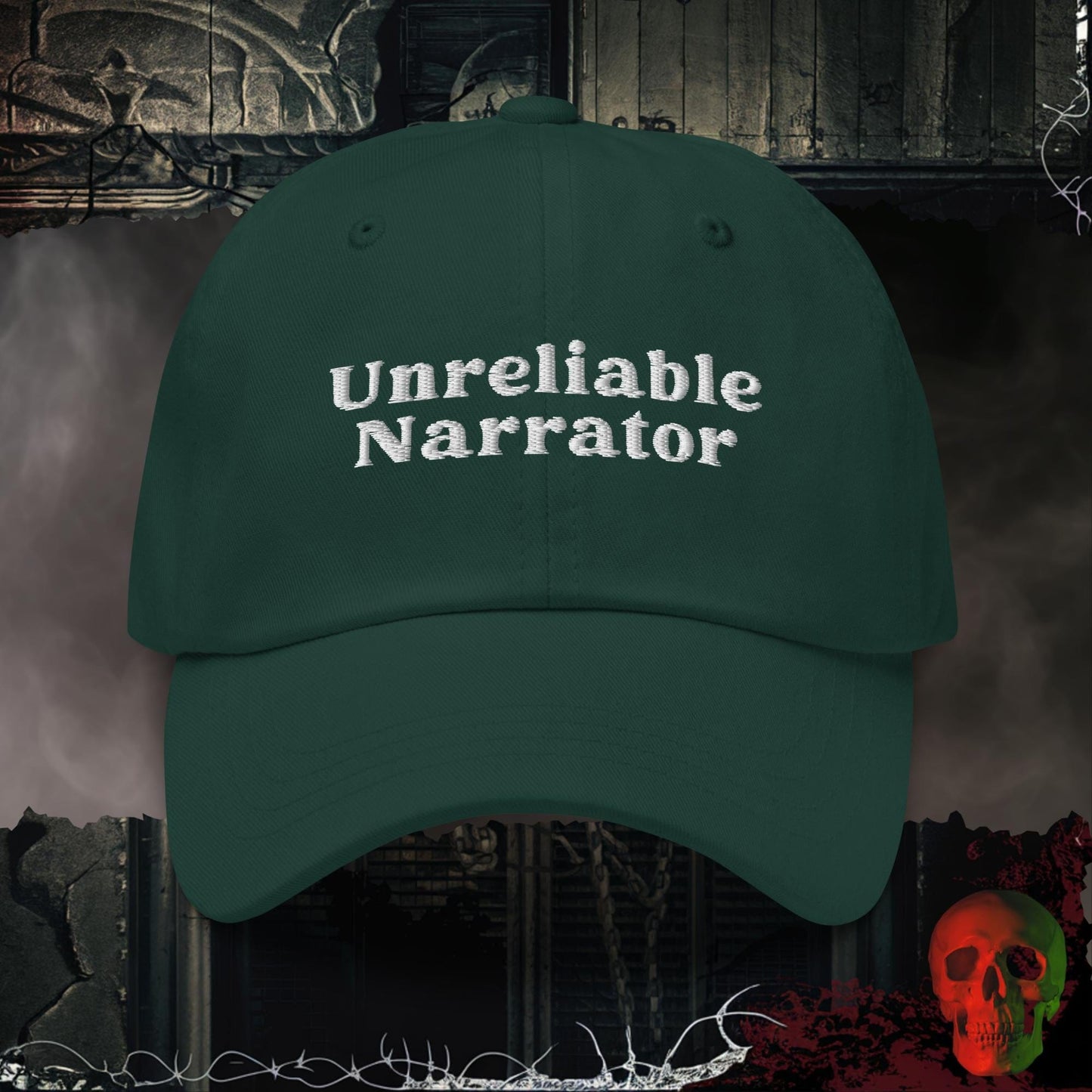 Hats Spruce Unreliable Narrator Embroidered Hat