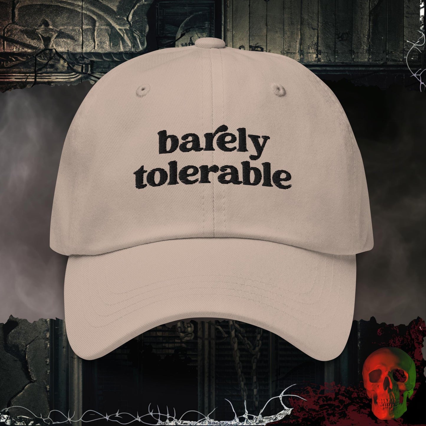 Hats Stone Barely Tolerable Embroidered Hat