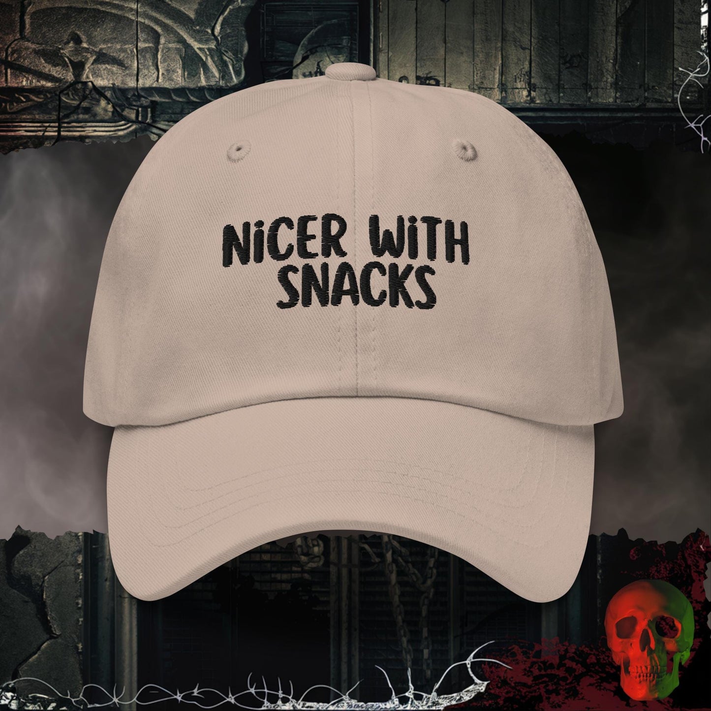 Hats Stone Nicer With Snacks Embroidered Hat