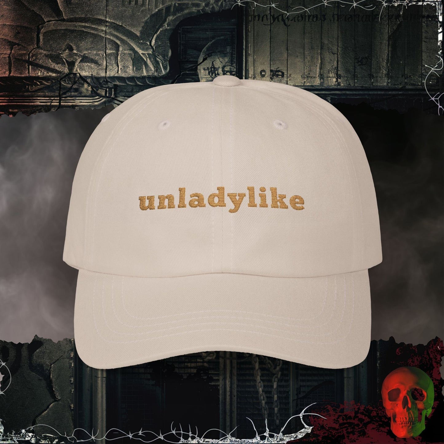 Hats Stone / One size A Little Unladylike Embroidered Hat