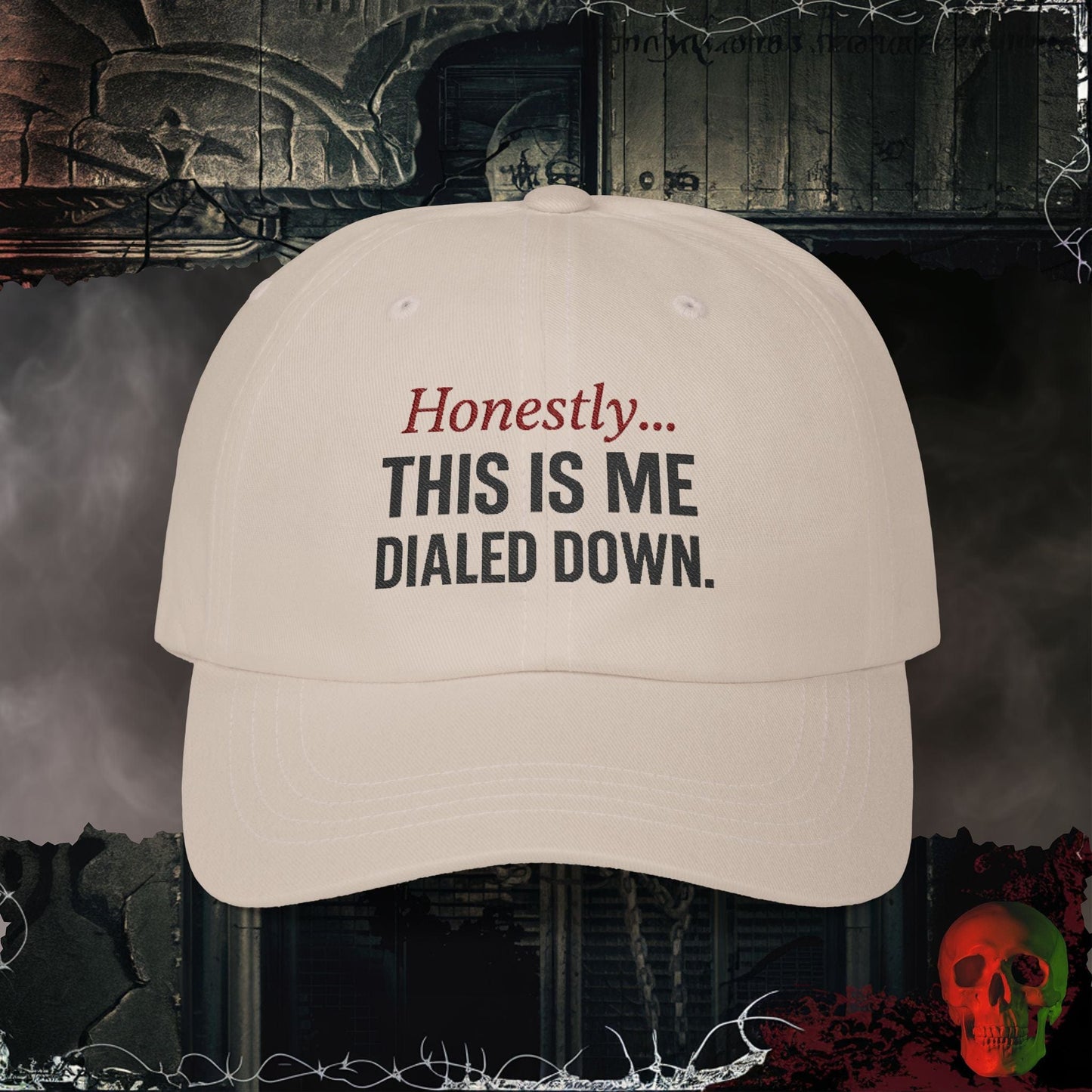 Hats Stone / One size Me Dialed Down Embroidered Hat