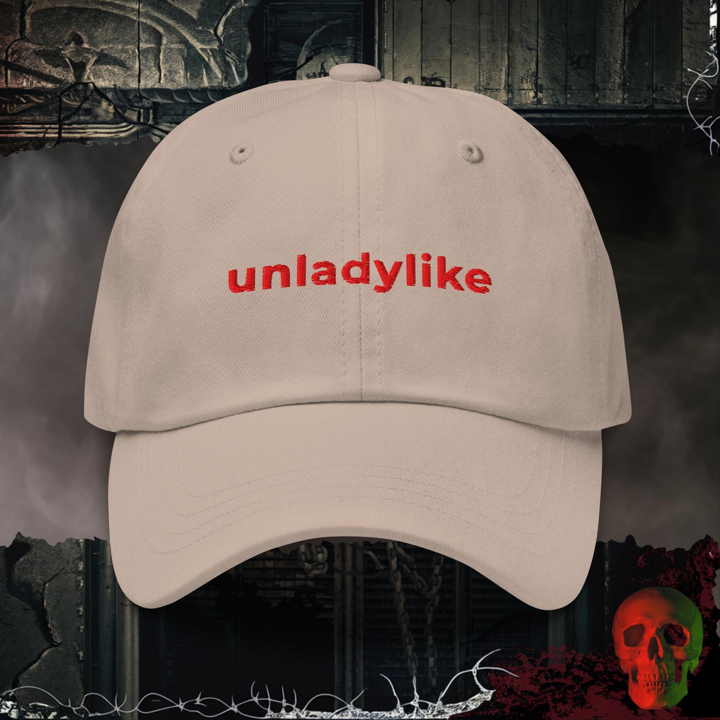 Hats Stone / One size Unladylike Embroidered Hat
