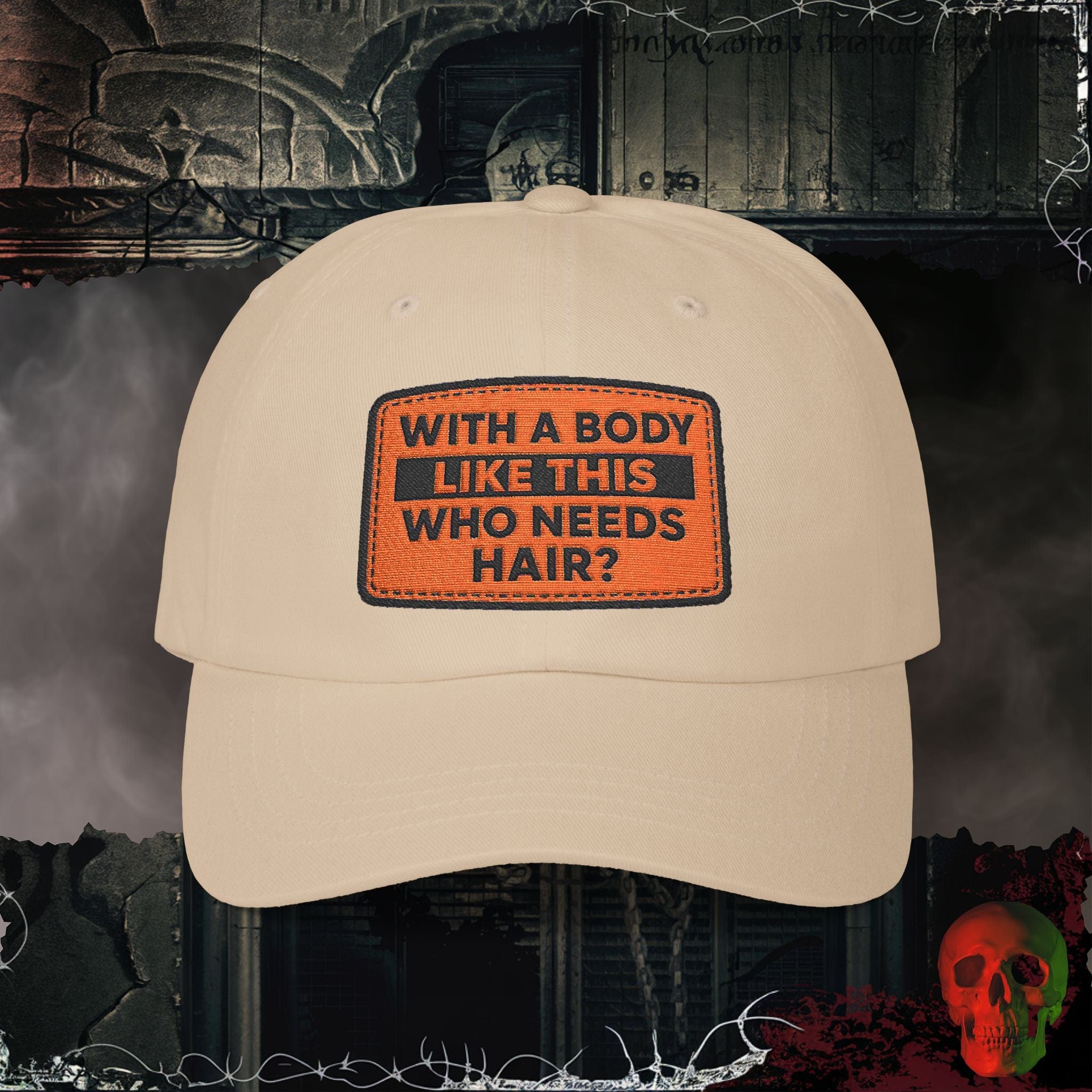 Hats Stone / One size Who Needs Hair Embroidered Hat