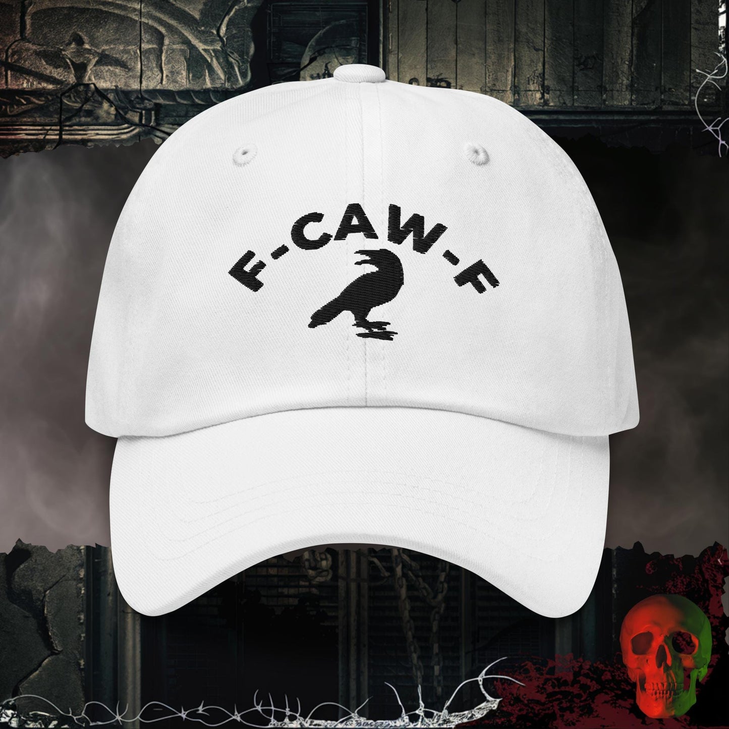 Hats White F-CAW-F Embroidered Hat