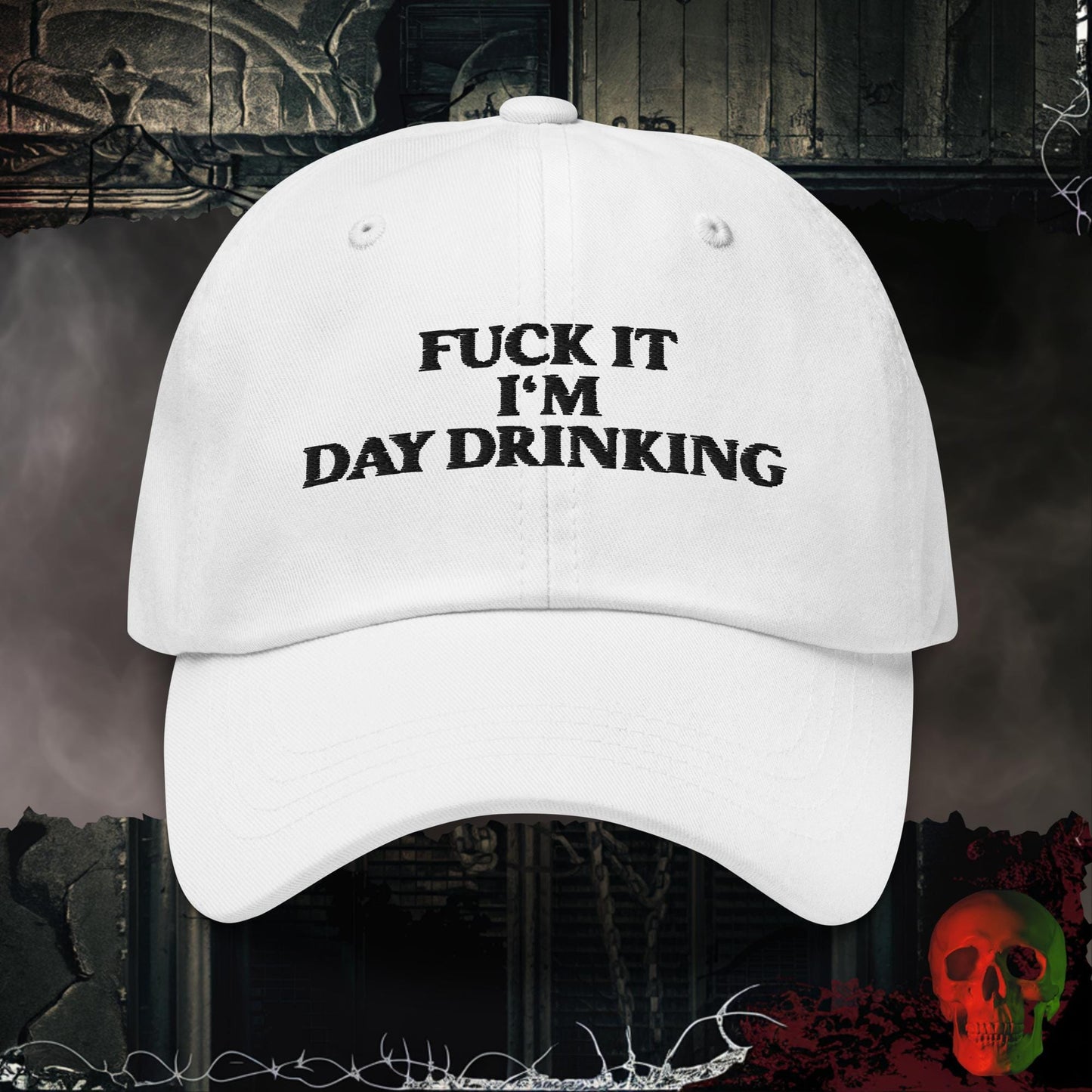 Hats White F@ck It, I am Day Drinking Embroidered Hat