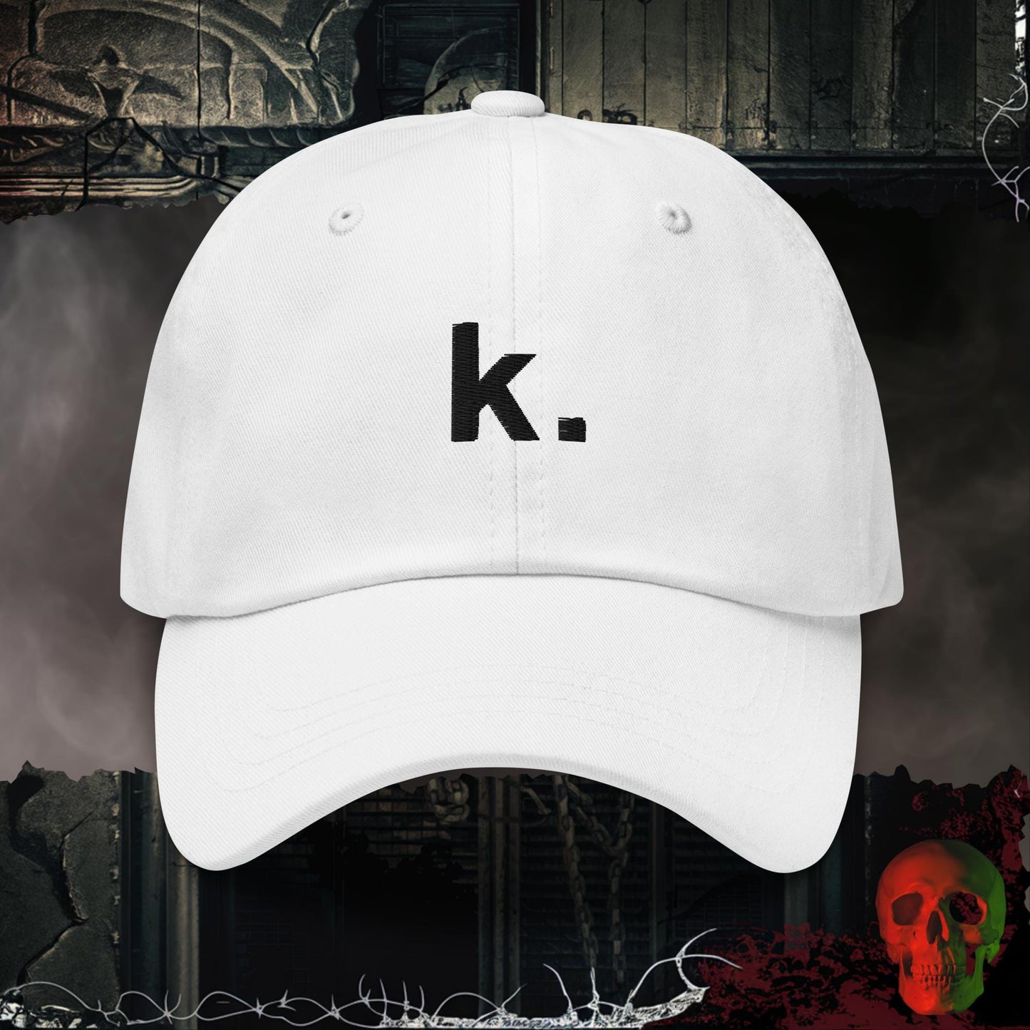 Hats White k. Embroidered Hat