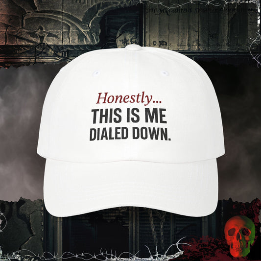 Hats White / One size Me Dialed Down Embroidered Hat