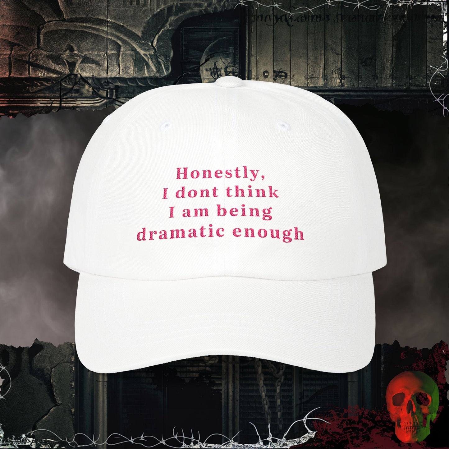 Hats White / One size So Much Drama Embroidered Hat