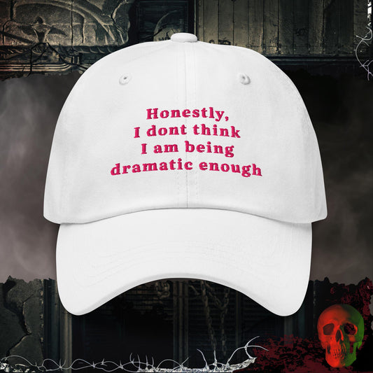 Hats White / One size So Much Drama Embroidered Hat