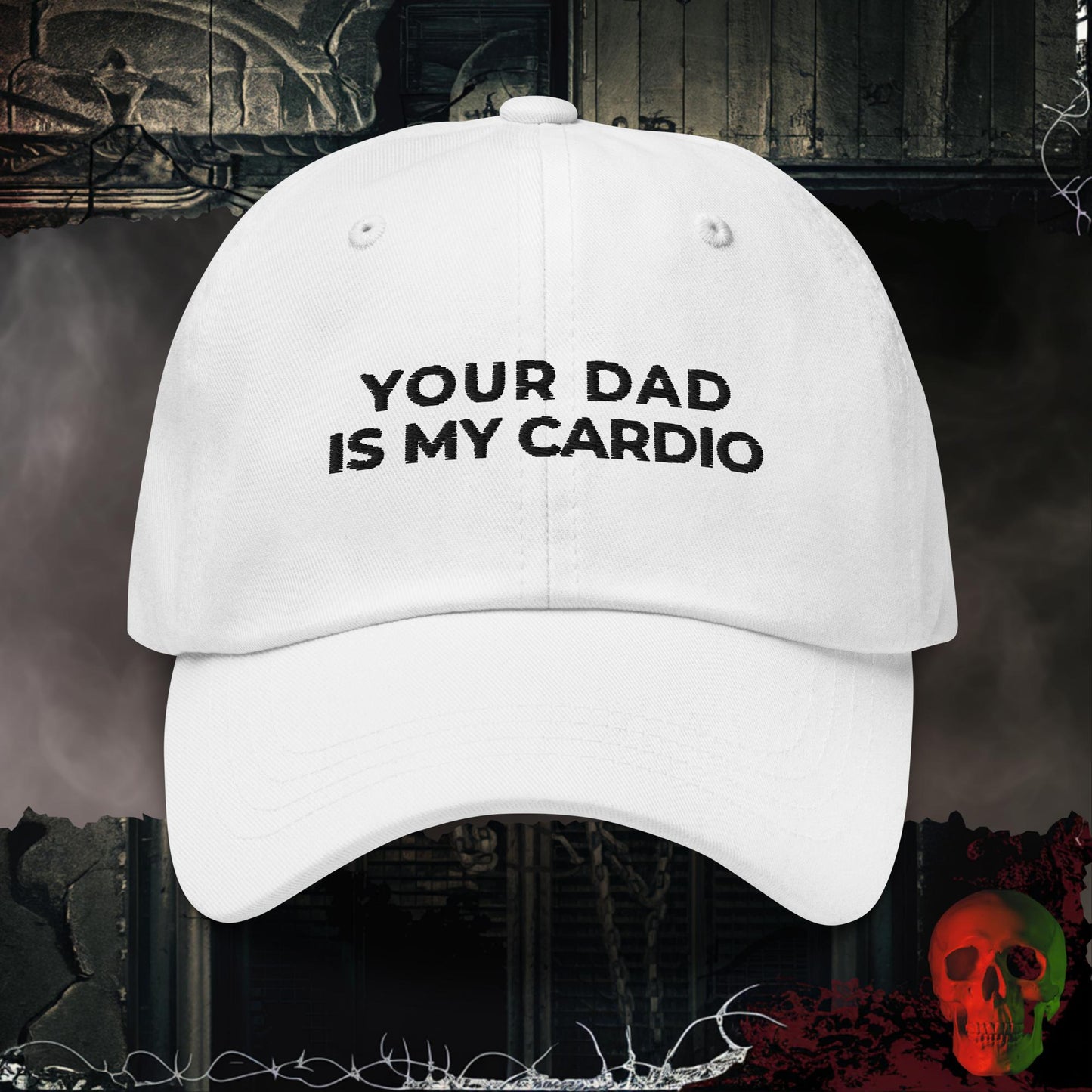Hats White / One size Your Dad is My Cardio Embroidered Hat