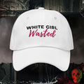 Hats White White Girl Wasted Embroidered Hat | Rebel Ink Designs