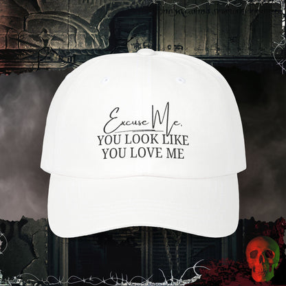 Hats White You Look Like You Love Me Embroidered Hat