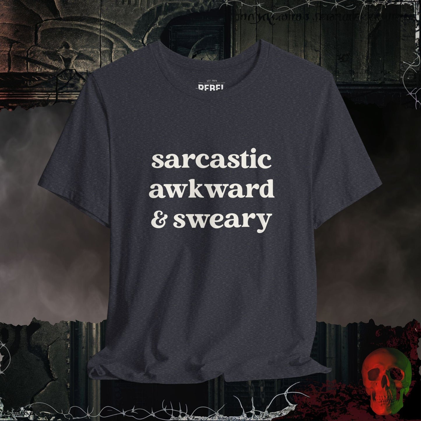 Heather Navy / S Sarcastic and Sweary Tee