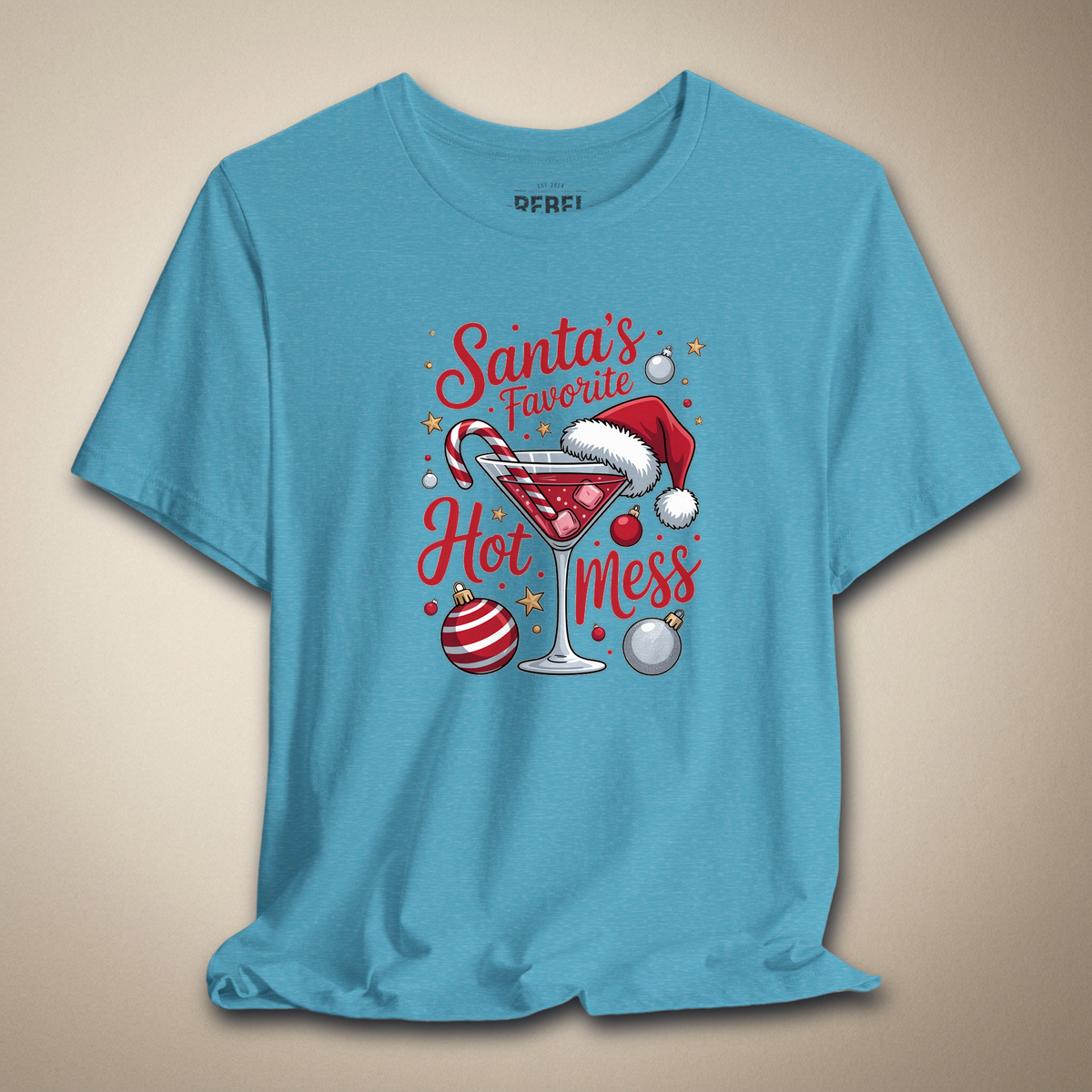 Santa's Favorite Hot Mess Graphic Tee | Rebel Ink Designs
