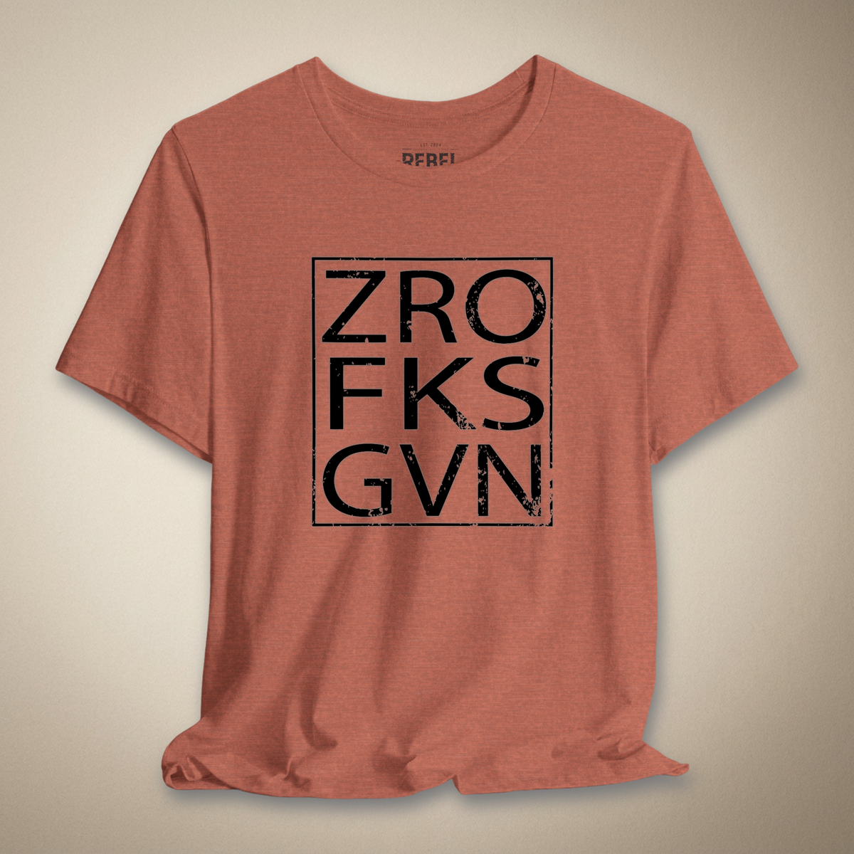 Zero Fks Given Graphic Tee | Rebel Ink Designs
