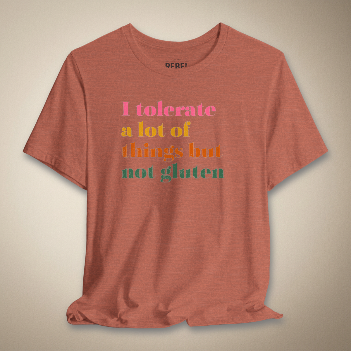 Zero Tolerance for Gluten Graphic Tee | Rebel Ink Designs