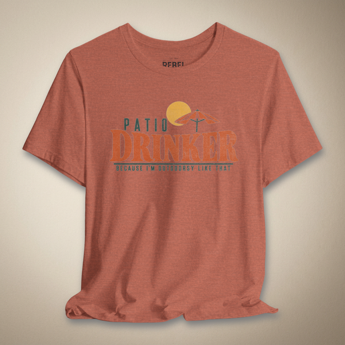 Outdoorsy Patio Drinker Graphic Tee | Rebel Ink Designs