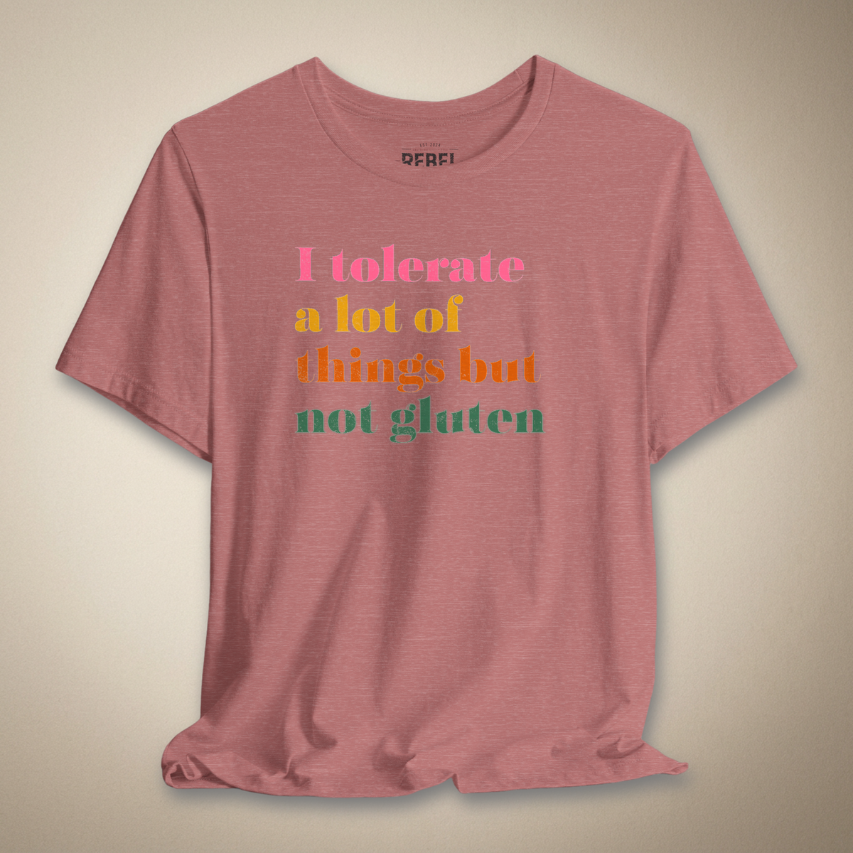 Zero Tolerance for Gluten Graphic Tee | Rebel Ink Designs