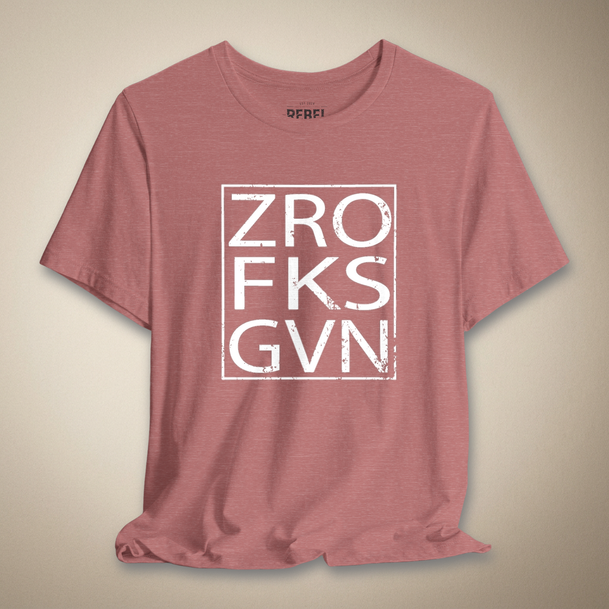 Zero Fks Given Graphic Tee | Rebel Ink Designs