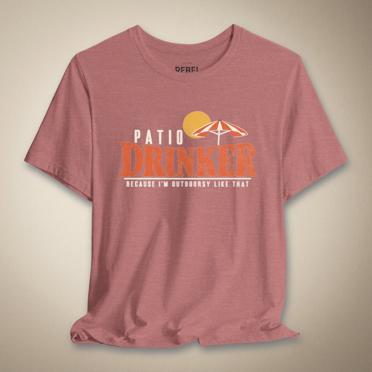 Outdoorsy Patio Drinker Graphic Tee | Rebel Ink Designs