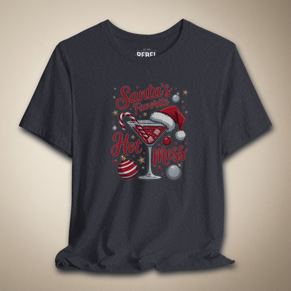 Santa's Favorite Hot Mess Graphic Tee | Rebel Ink Designs
