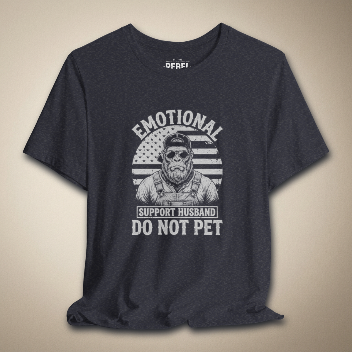 Emotional Support Husband Do Not Pet Graphic Tee | Rebel Ink Designs