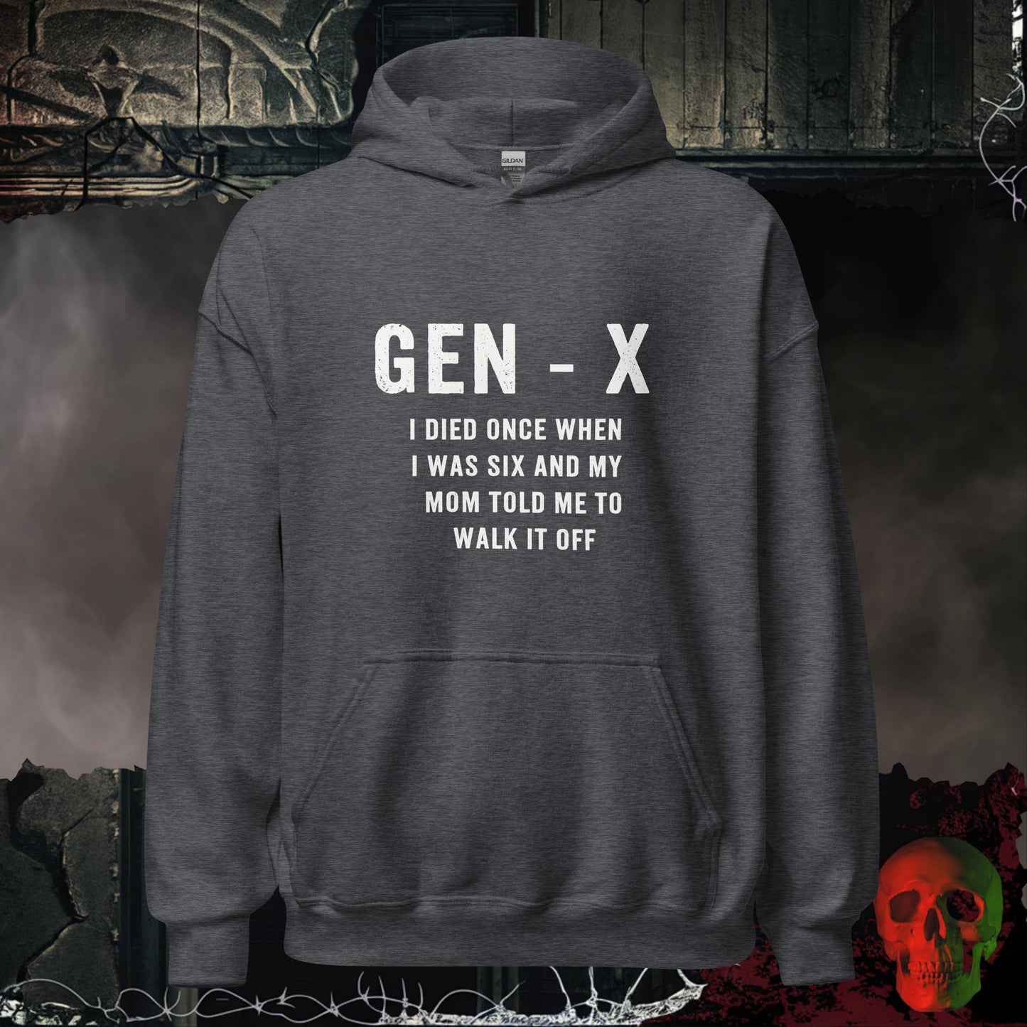 Hoodie Dark Heather / S Gen-X I Died Once Hoodie