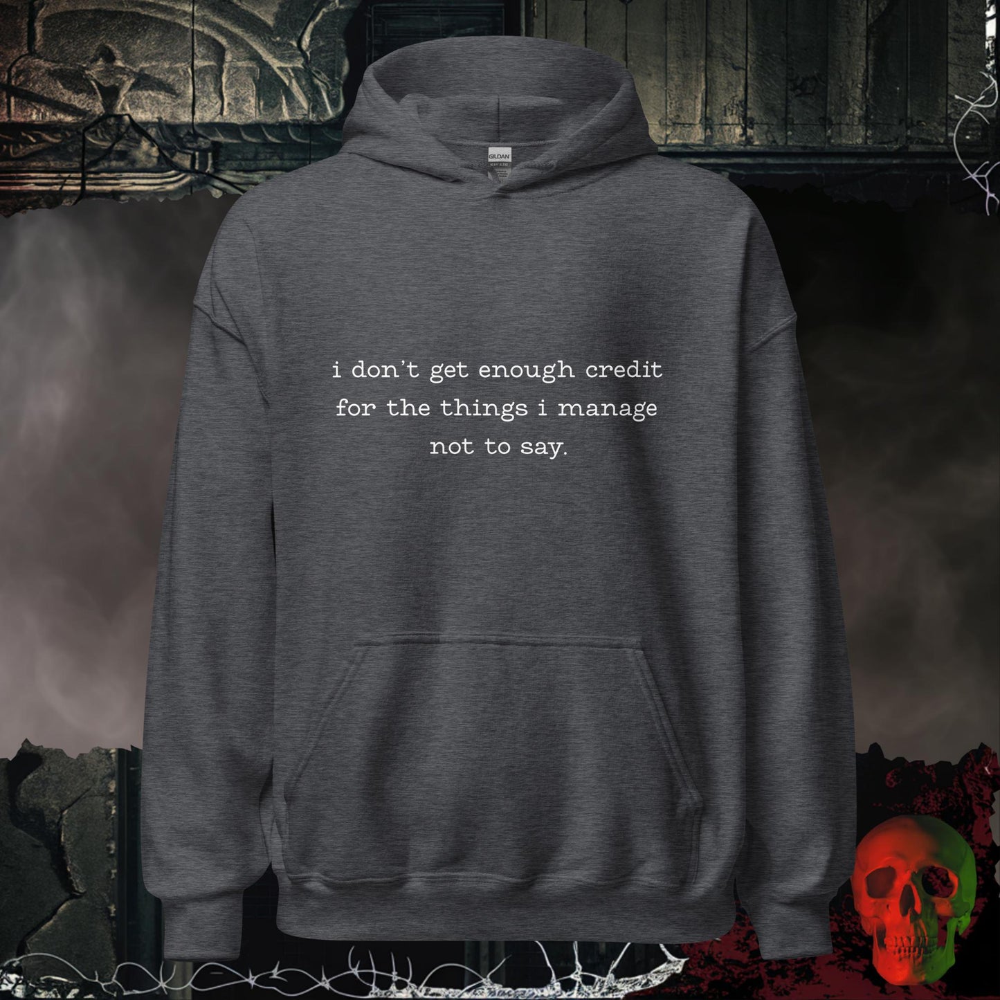 Hoodie Dark Heather / S Not Enough Credit Hoodie