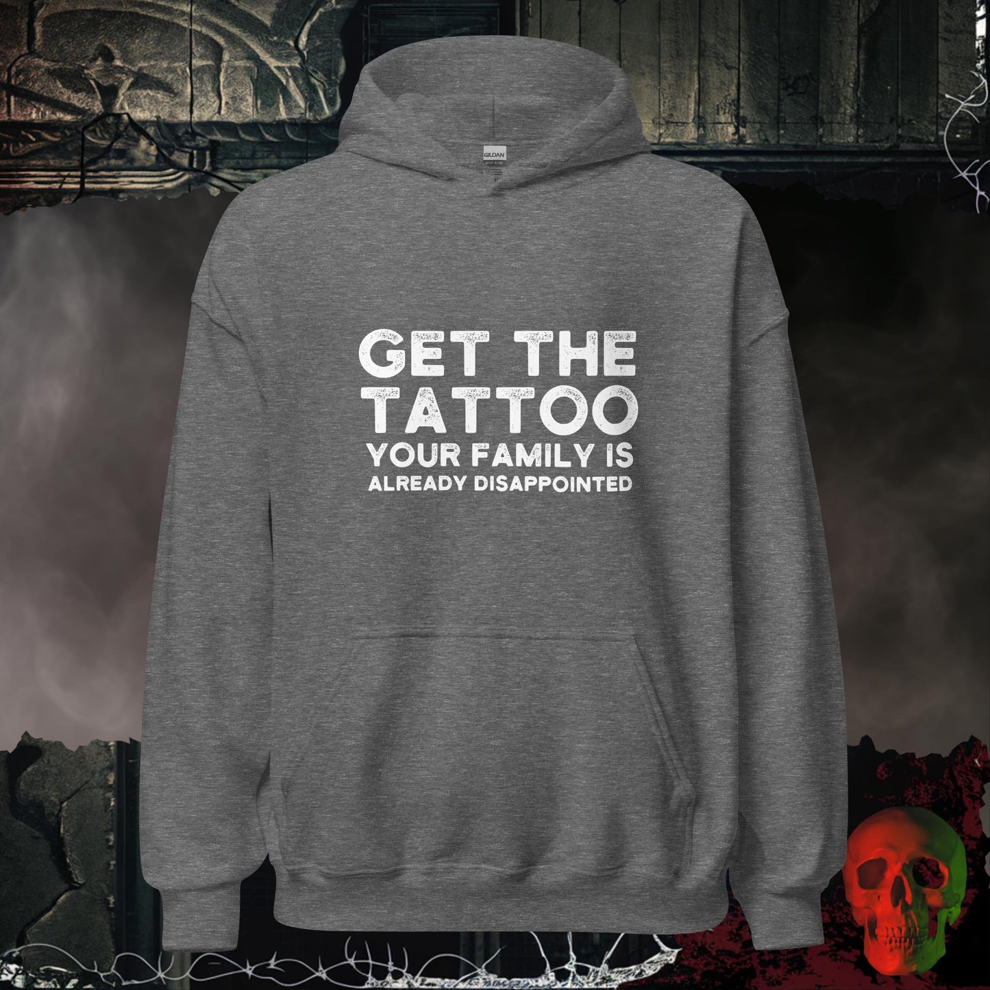 Hoodie Graphite Heather / S Get the Tattoo Hoodie