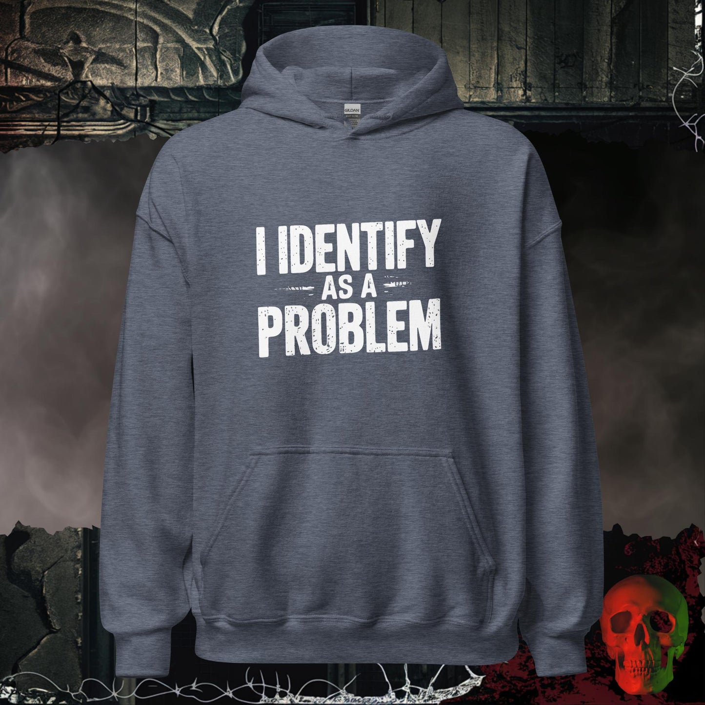 Hoodie Heather Sport Dark Navy / S I Identify as a Problem Hoodie