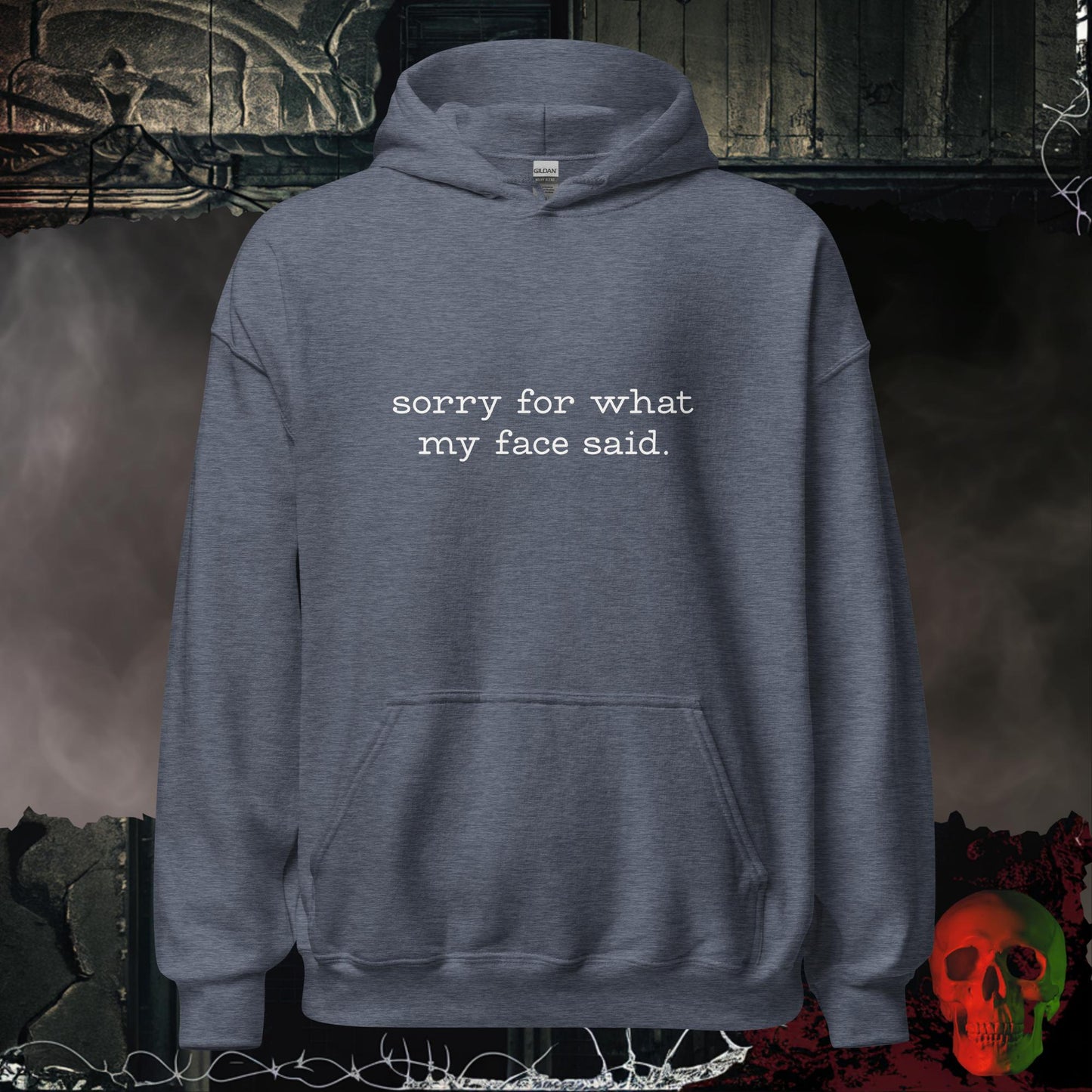 Hoodie Heather Sport Dark Navy / S My Face Can't Lie Hoodie
