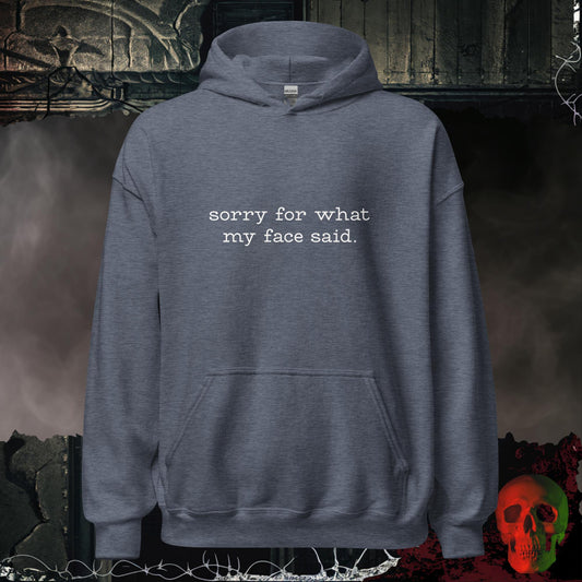 Hoodie Heather Sport Dark Navy / S My Face Can't Lie Hoodie