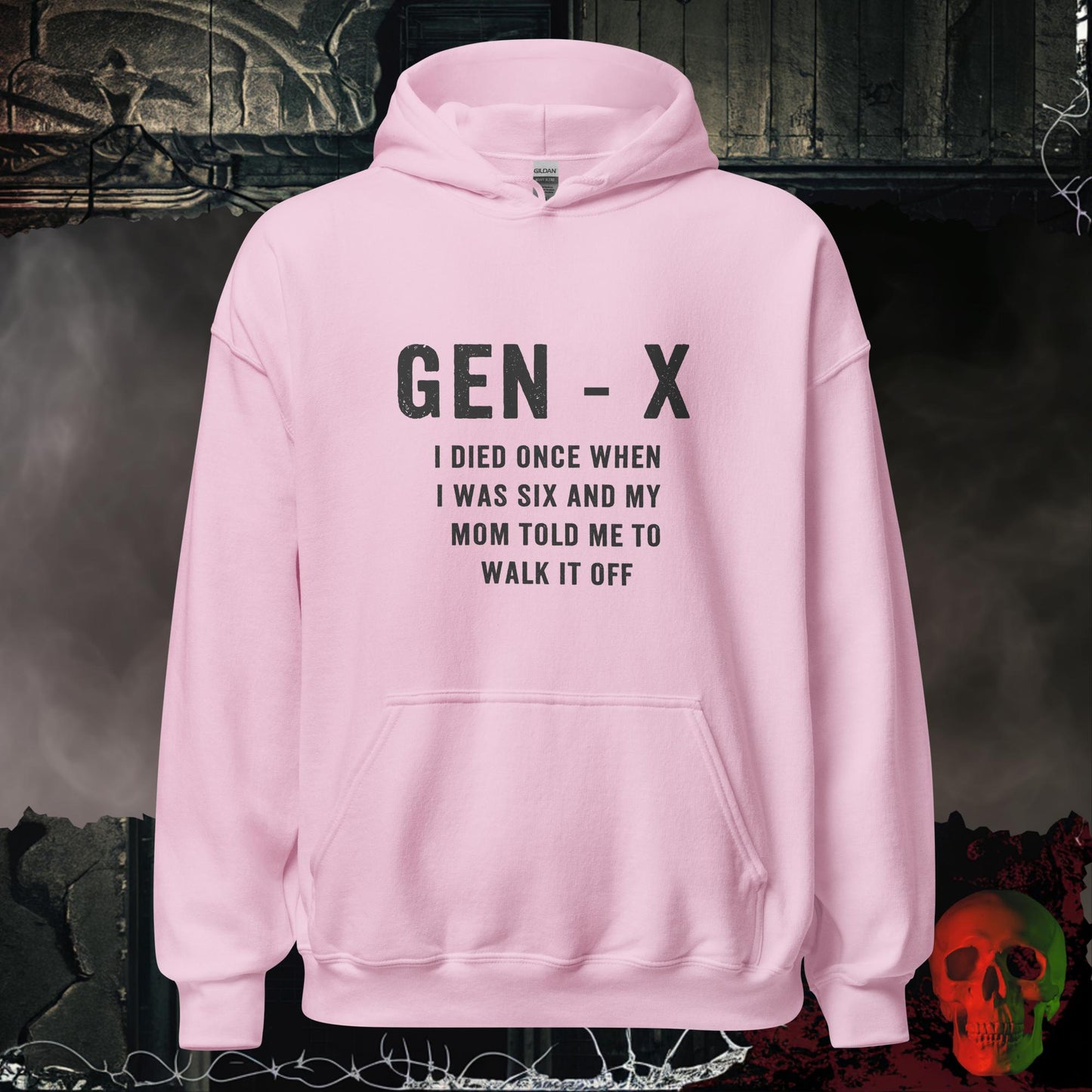 Hoodie Light Pink / S Gen-X I Died Once Hoodie
