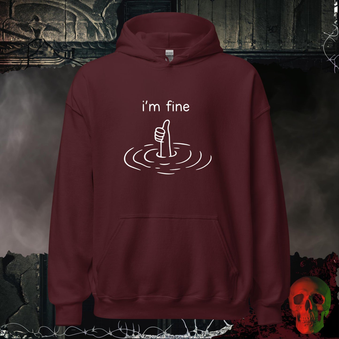 Hoodie Maroon / S I'm Fine Hoodie