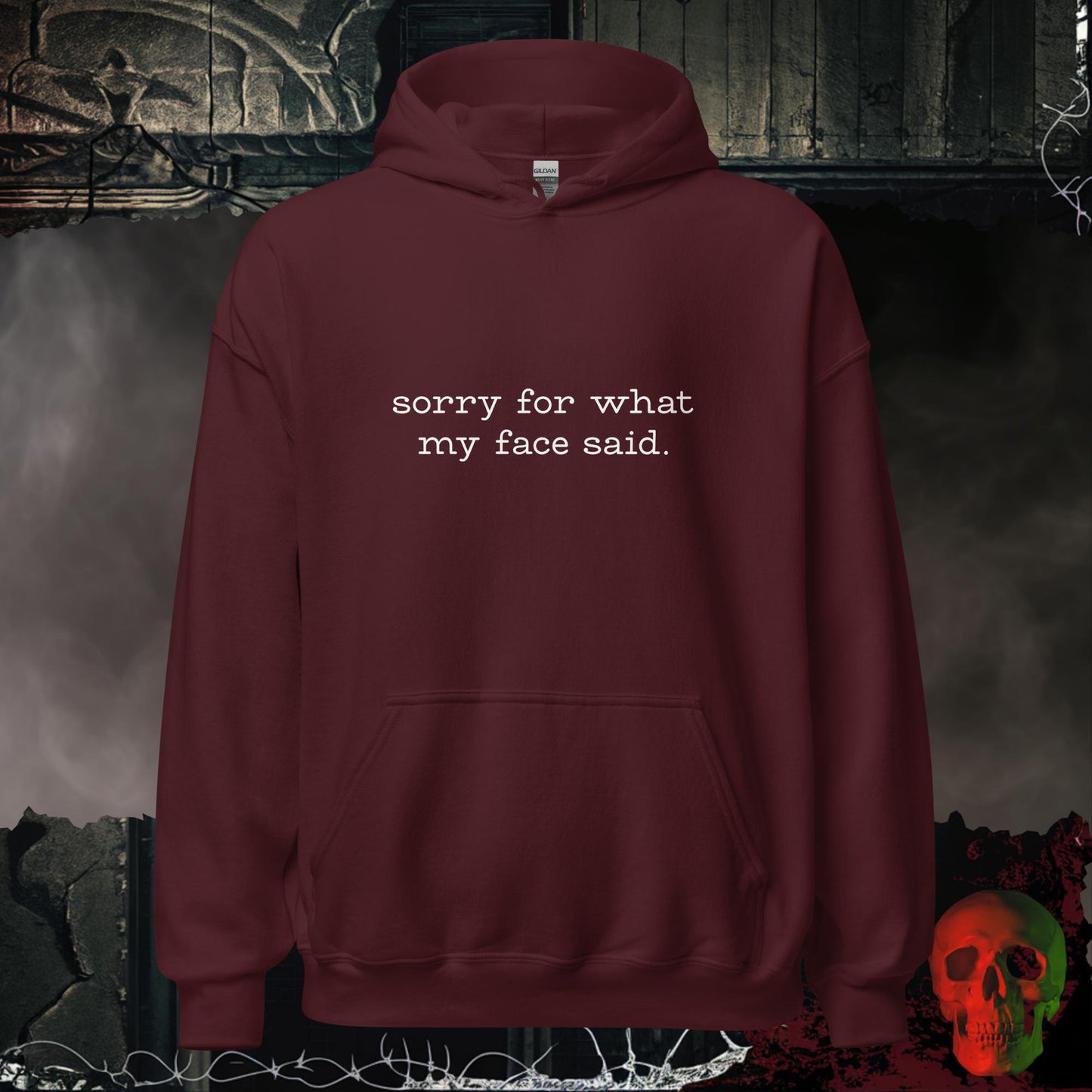 Hoodie Maroon / S My Face Can't Lie Hoodie