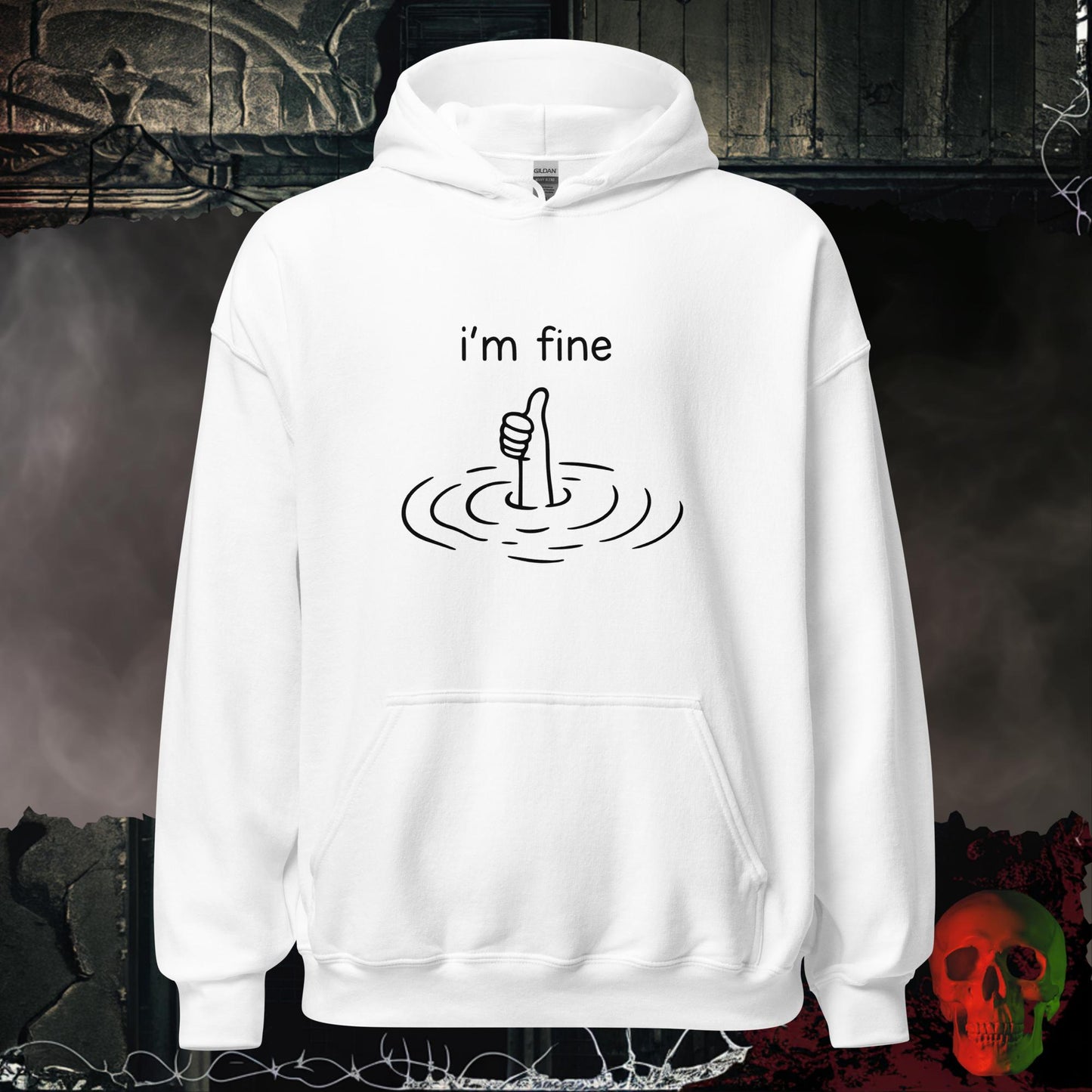 Hoodie White / S I'm Fine Hoodie