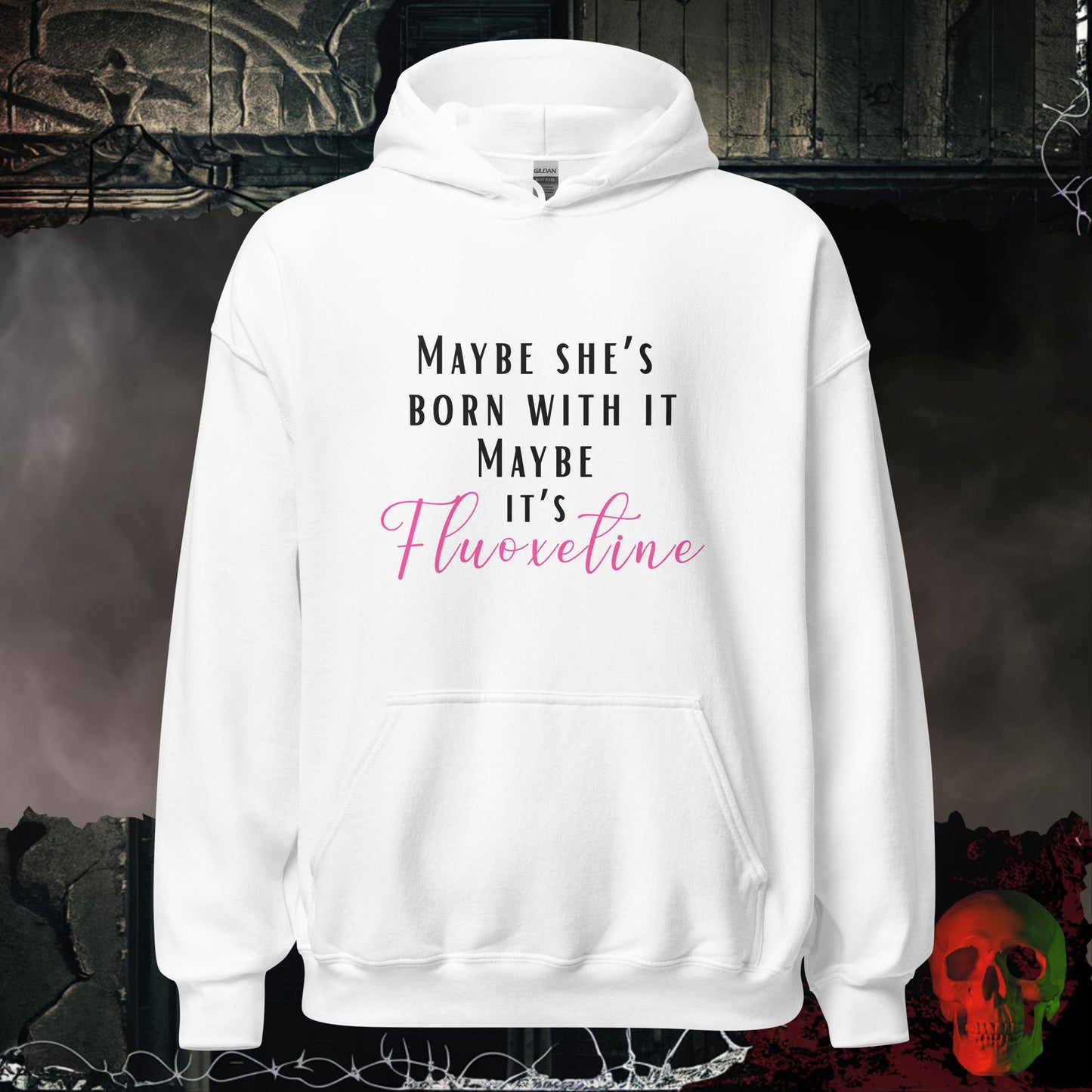 Hoodie White / S Maybe She's Born With It Hoodie