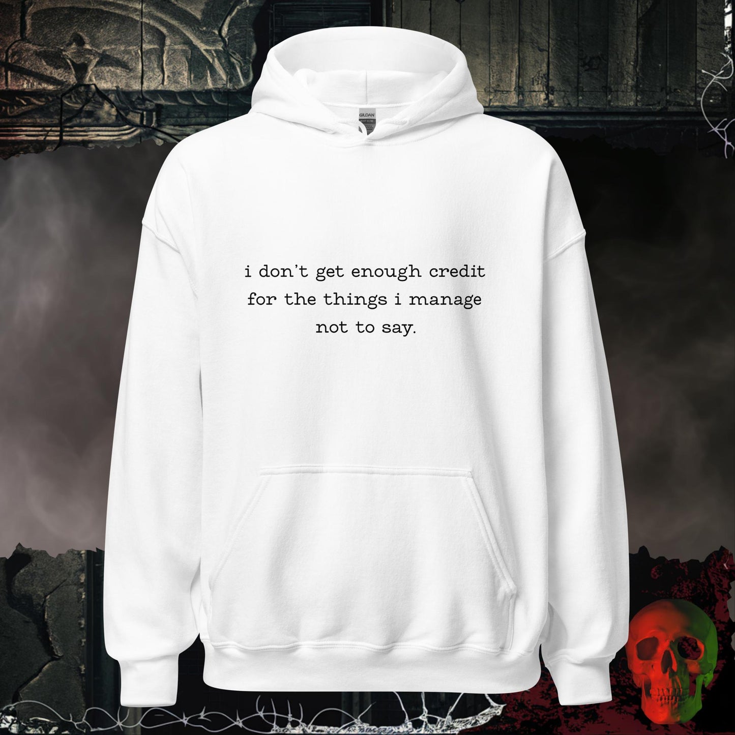 Hoodie White / S Not Enough Credit Hoodie