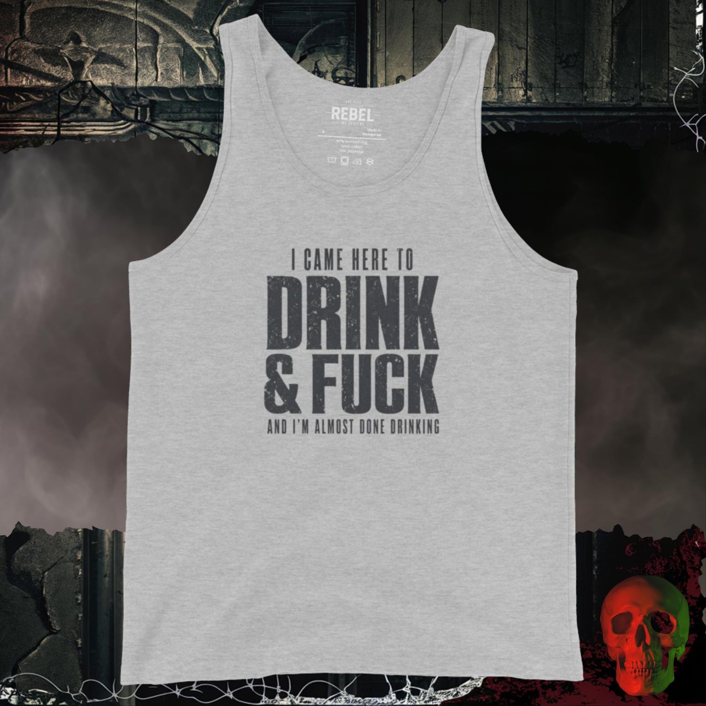 Men's Tank' Athletic Heather / S I Came Here to Drink & F*ck Men's Tank Top Bold Statement Shirt