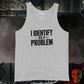 Men's Tank' Athletic Heather / S I Identify As a Problem Men's Tank Top Bold Funny Statement Shirt  Self awareness at its peak