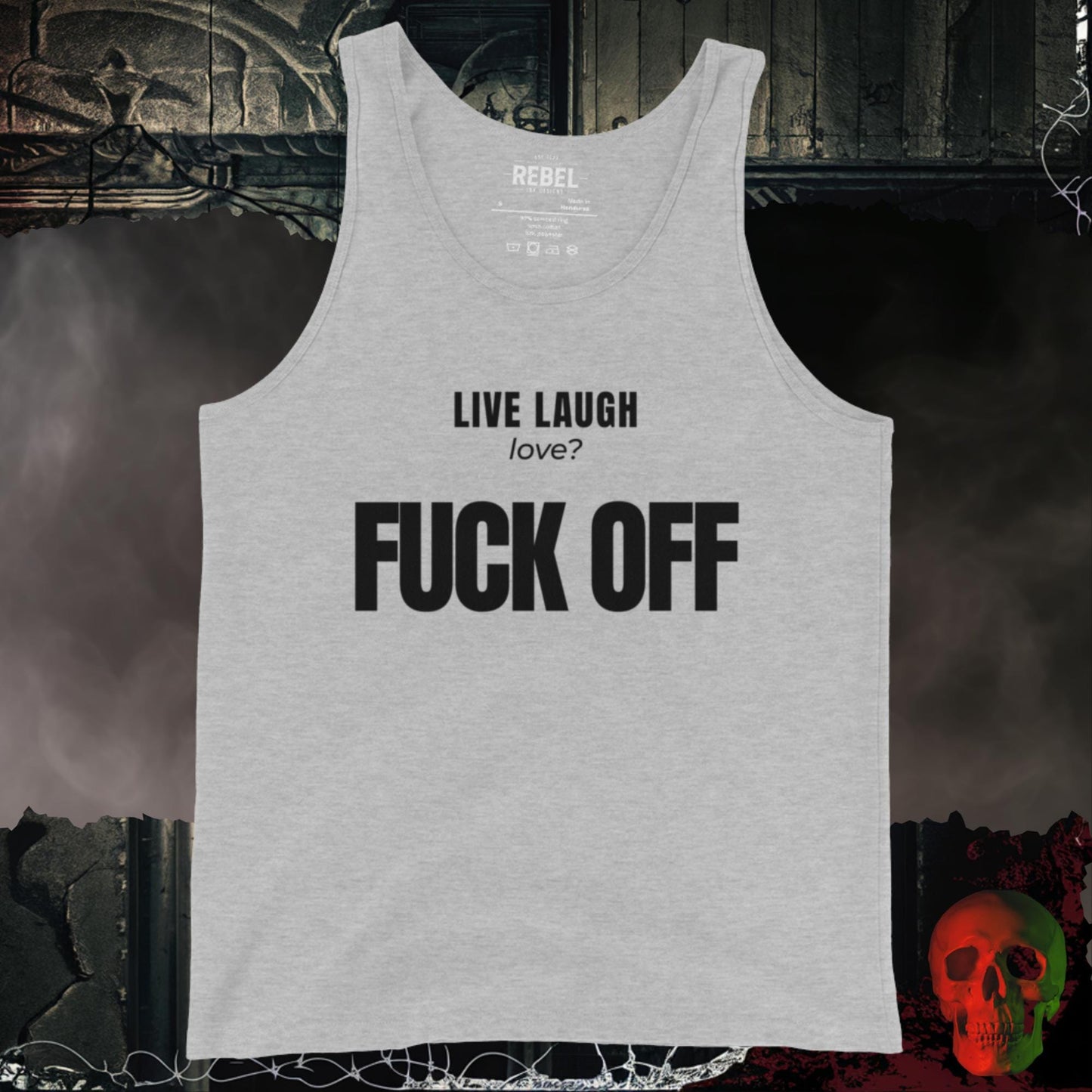 Men's Tank' Athletic Heather / S Live Laugh Love? F*ck Off Bold Men's Graphic Tank