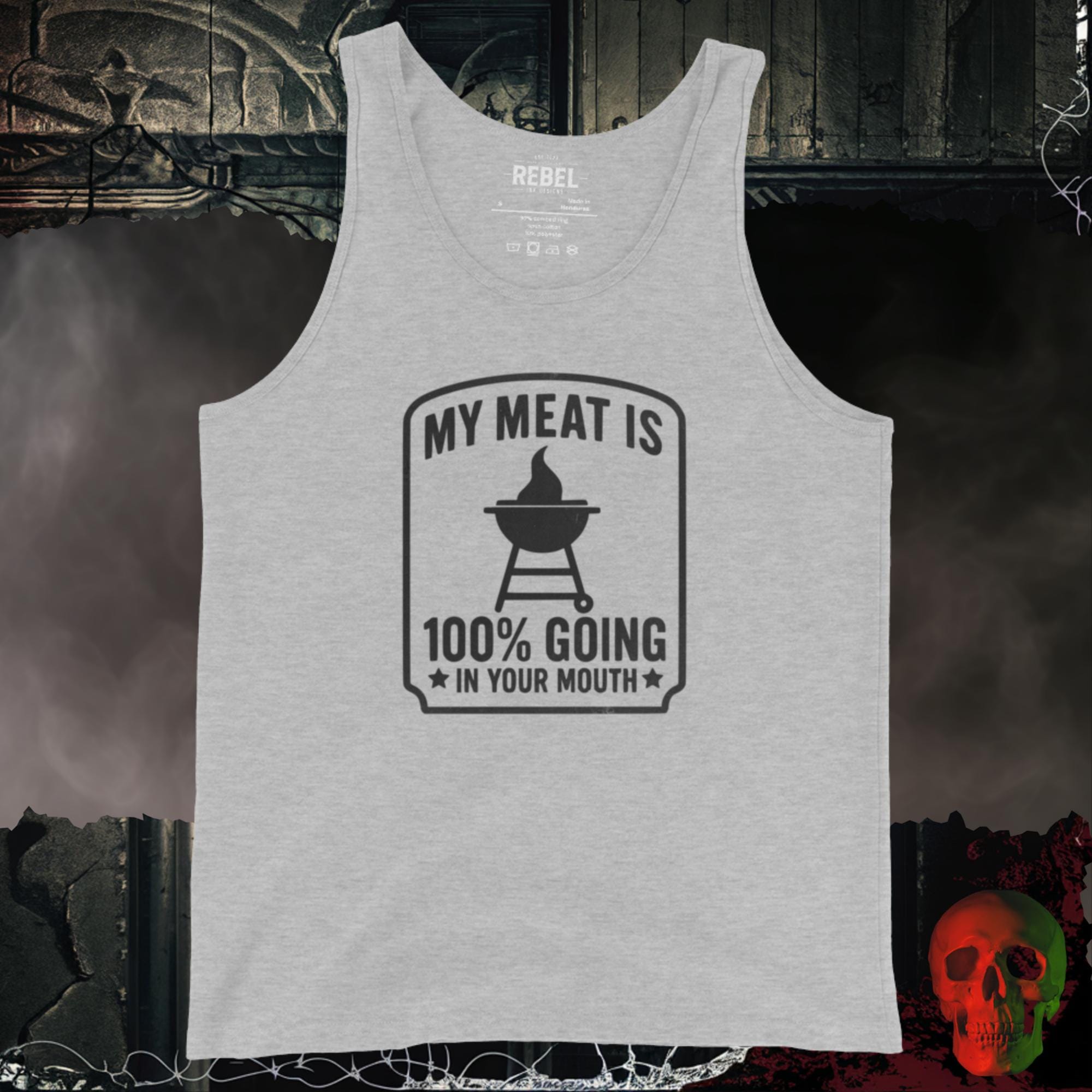 Men's Tank' Athletic Heather / S My Meat Is 100% Going In Your Mouth Men's Tank Top | Rebel Ink Designs