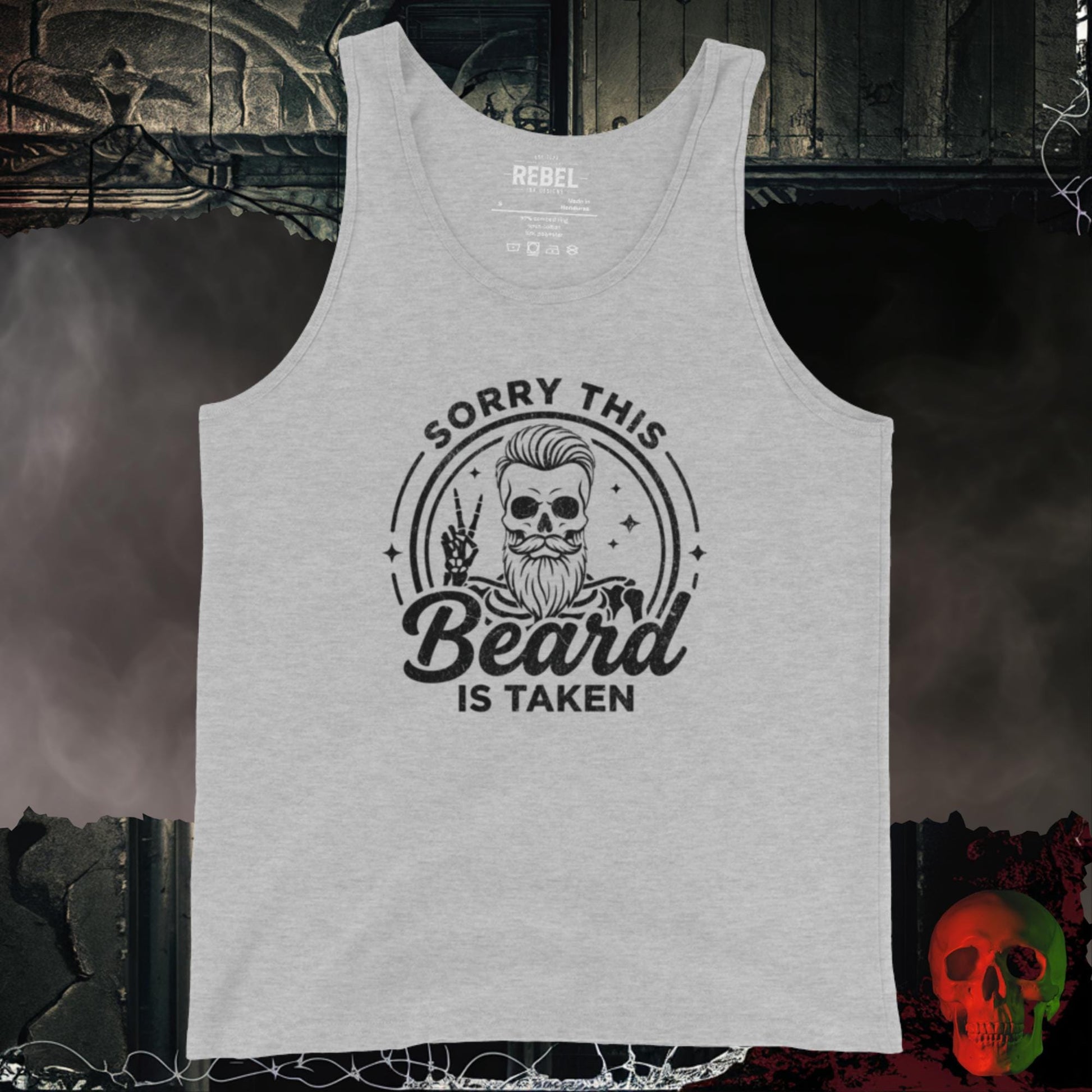 Men's Tank' Athletic Heather / S Sorry This Beard Is Taken Men’s Tank Funny Statement Shirt